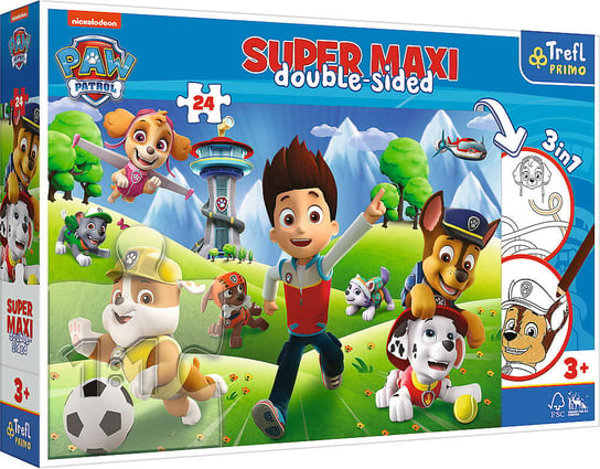 Trefl, puzzle, superMaxi, Przygody Psiego Patrolu, Viacom PAW Patrol , 24 el. Trefl