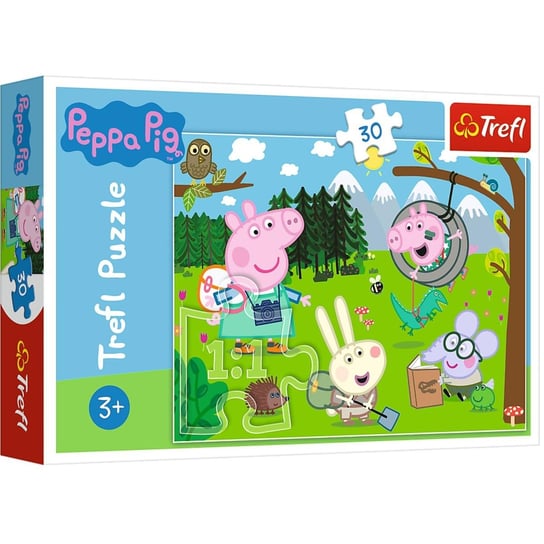 Trefl, puzzle, Świnka Peppa, Leśna wyprawa, 30 el. Trefl