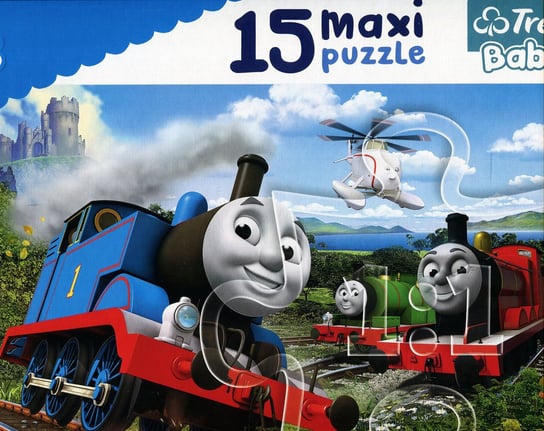Trefl, puzzle, Tomek i Przyjaciele, Pędzące lokomotywy, 15 el. Trefl
