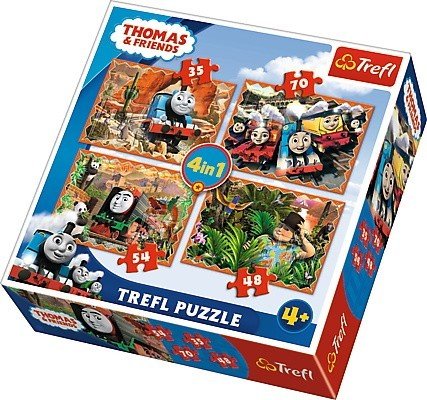 Trefl, puzzle, Tomek i Przyjaciele, Podróże po świecie, 35/48/54/70 el. Trefl