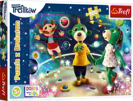 Trefl, puzzle, Trefliki wśród gwiazd, 100 el. Trefl