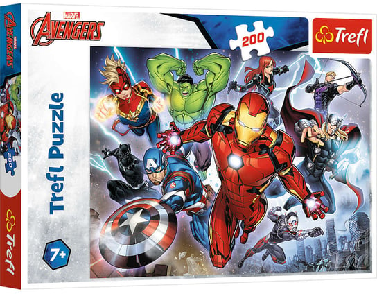 Trefl, puzzle, Waleczni Avengersi , 200 el. Trefl