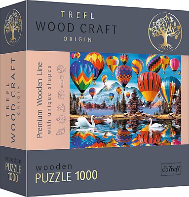 Trefl, Puzzle Wood Craft Kolorowe balony, 1000 el. Trefl