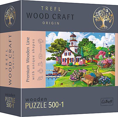 Trefl, Puzzle Wood Craft Letnia Przystań, 501 el. Trefl