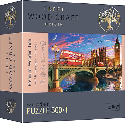 Trefl, Puzzle Wood Craft Pałac Westministerski, Big Ben, Londyn, 501 el. Trefl
