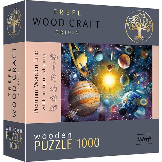 Trefl, Puzzle Wood Craft Podroż po Układzie Słonecznym, 1000 el. Kids Euroswan