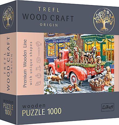 Trefl, Puzzle Wood Craft Pomocnicy Świętego Mikołaja, 1000 el. Trefl