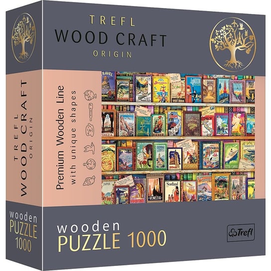 Trefl, Puzzle Wood Craft Przewodniki po świecie, 1000 el. Kids Euroswan