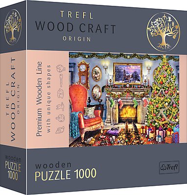 Trefl, Puzzle Wood Craft Przy kominku, 1000 el. Trefl