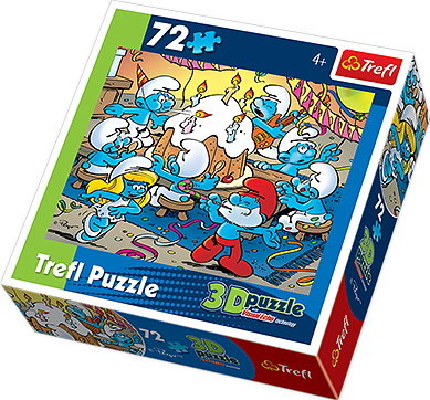 Trefl, Smerfy, puzzle 3D Smerfne urodziny Trefl
