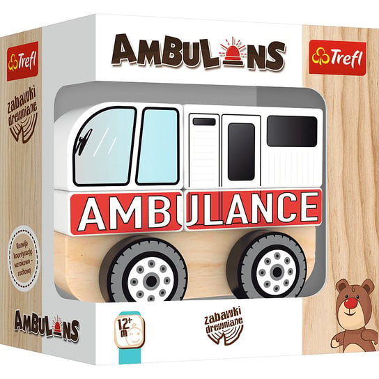 Trefl, zabawka drewniana Ambulans Trefl