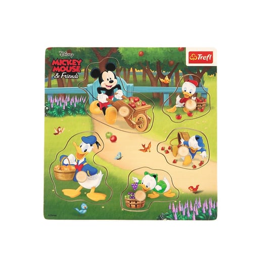 Trefl, Zabawka drewniana, Puzzle mini - Mickey Mouse & Friends , 61853 Trefl