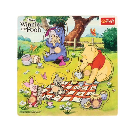 Trefl, Zabawka drewniana, Puzzle mini - Winnie The Pooh Trefl