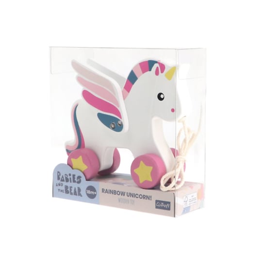 Trefl, Zabawka drewniana, Rainbow Unicorn, 61698 Trefl