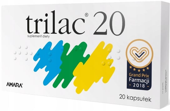TRILAC 20, synbiotyk probiotyk, 20 kaps. Amara