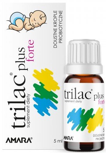 TRILAC PLUS FORTE, probiotyk dla dzieci, krople, 5ml Amara