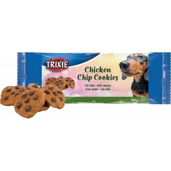 TRIXIE Chicken Chip Cookies, przysmak dla psa, z kurczakiem, 100 g Trixie