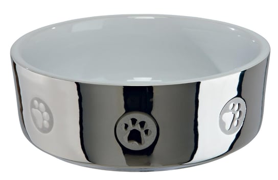 TRIXIE Miska ceramiczna dla psa i kota SILVER PAWS 0,8L / 15cm Trixie