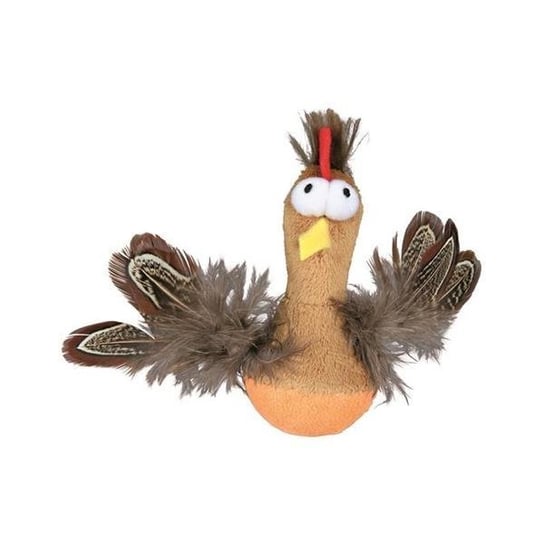 Trixie Zabawka kurczak z piórami i z dźwiękiem 10 cm Trixie