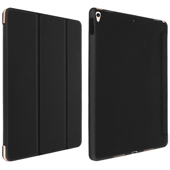 Trójdzielne etui do iPada Air 2019 i iPada Pro 10.5 z odchylaną podstawką/klawiaturą — czarne Avizar