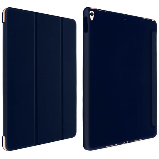Trójdzielne etui do iPada Air 2019 i iPada Pro 10.5 z podstawką/klawiaturą – granatowy Avizar