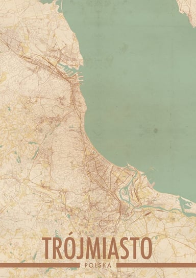 Trójmiasto Mapa Miasta - plakat A1 59,4x84,1 cm inna (Inny)