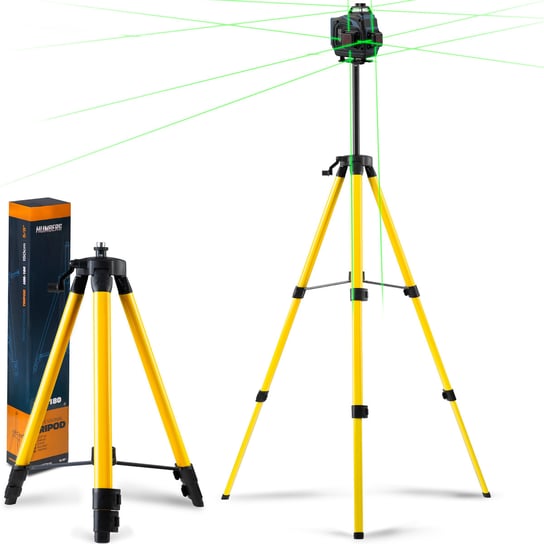 Trójnóg statyw do lasera krzyżowego 150cm poziomicy tripod Humberg Humberg