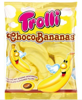Trolli, pianki o smaku bananowym Choco Bananas, 150 g Trolli