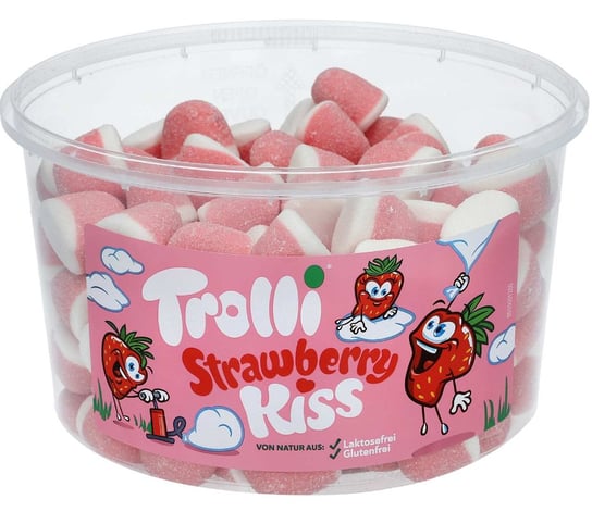 Trolli, pianki o smaku śmietankowo-truskawkowym Kiss, 975 g Trolli