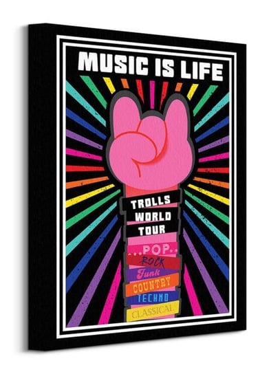 Trolls World Tour Life Is Music - obraz na płótnie Pyramid