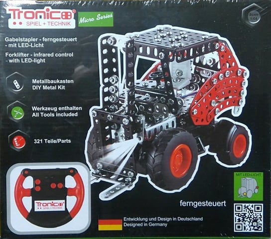 Tronico, klocki konstrukcyjne Forklifter Wózek widłowy RC, LED Tronico