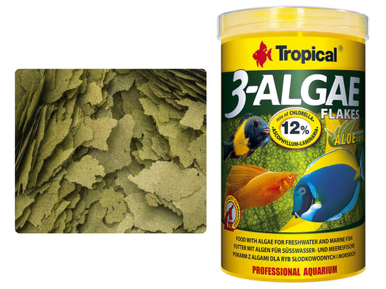 Tropical 3-Algae Flakes 250ml/50g Tropical