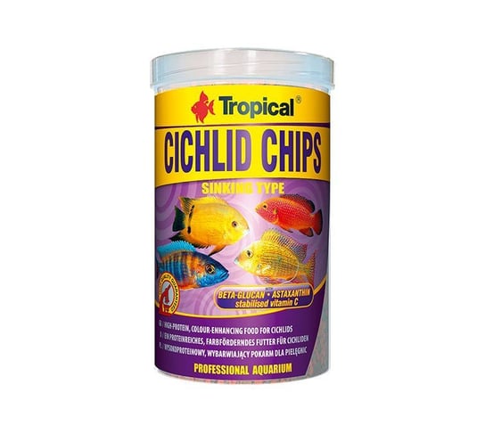 Tropical Cichlid Chips 1l, pokarm dla ryb pielęgnic Tropical