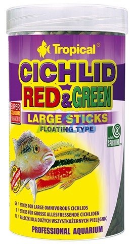 Tropical CICHLID RED & GREEN LARGE STICKS 250ml/75g Tropical