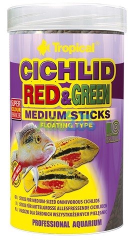 Tropical CICHLID RED & GREEN MEDIUM STICKS 250ml/90g Tropical