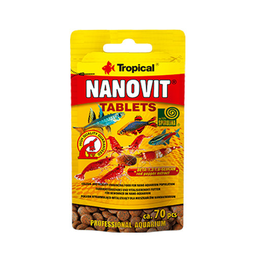 Tropical Nanovit Tablets - Pokarm Dla Rybek - Tabletki 70Szt Tropical