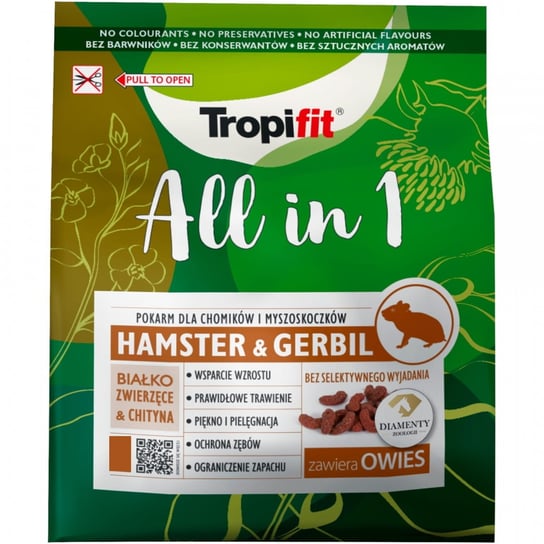 TROPIFIT ALL IN 1 HAMSTER & GERBIL Pokarm dla Chomików i Myszoskoczków 1,75kg 50555 Tropical