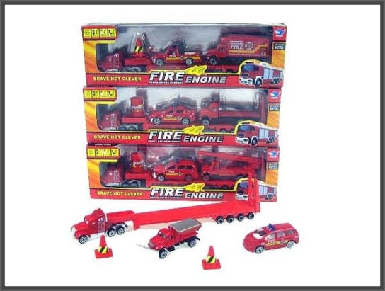 Truck+2 pojazdy straży w pudełku JP3101 Cena za sztukę Inny producent