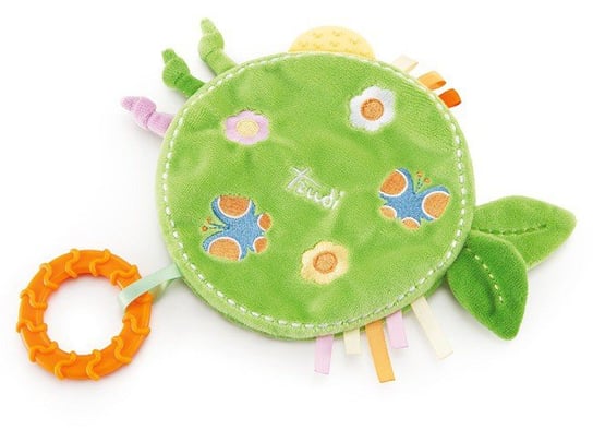 Trudi, Zabawka dla niemowlaka z gryzakiem, Listek, zielony, 14 cm Trudi