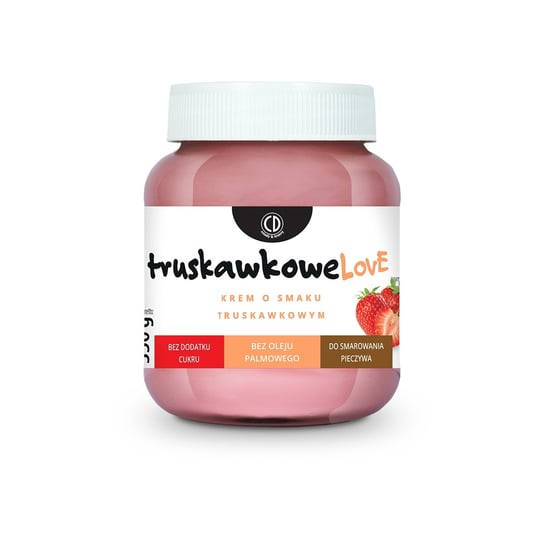 truskawkoweLove - krem o smaku truskawkowym 350g (bez dodatku cukru, bez oleju palmowego) CD Królowa Pszczół