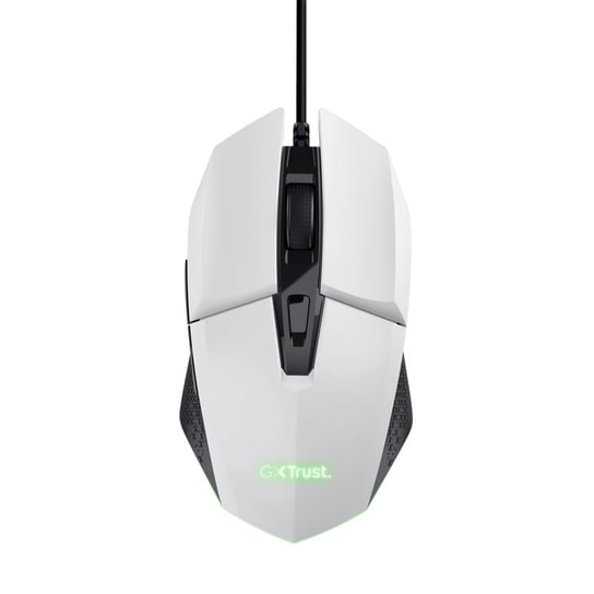 Trust, Podświetlana mysz gamingowa GXT 109W Felox, biała 