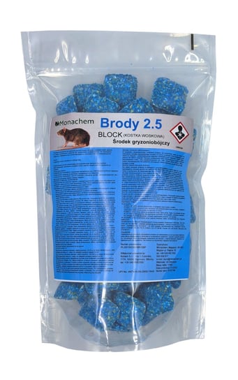 TRUTKA NA MYSZY I SZCZURY - BRODY 2.5 BLOCK KOSTKA (10 G) BRODIFAKUM 25 PPM 20 KG Inna marka