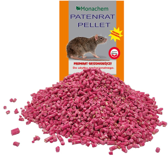 TRUTKA NA MYSZY I SZCZURY - GRANULAT CZERWONY PATENRAT PELLET BROMADIOLONE 50 PPM 5 KG / KOLLANT Inna marka