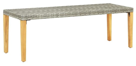 Trwała ławka ogrodowa ELIOR Nicles, szaro-brązowa, 40x40x80 cm Elior