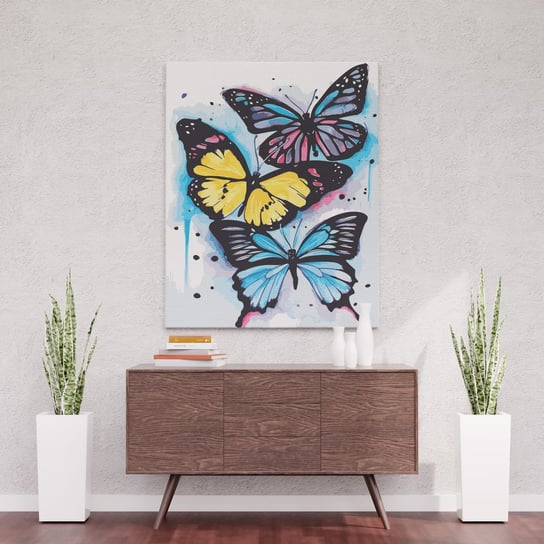 Trzy motyle - malowanie po numerach 30x40 ArtOnly