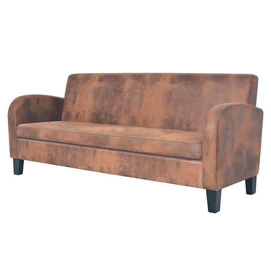 Trzyosobowa sofa Mayor 3X - brązowa 76x183x70 Elior