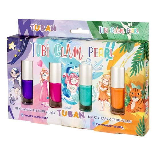TUBAN Lakier Tubi Glam Zestaw 4 szt. - perłowy TUBAN