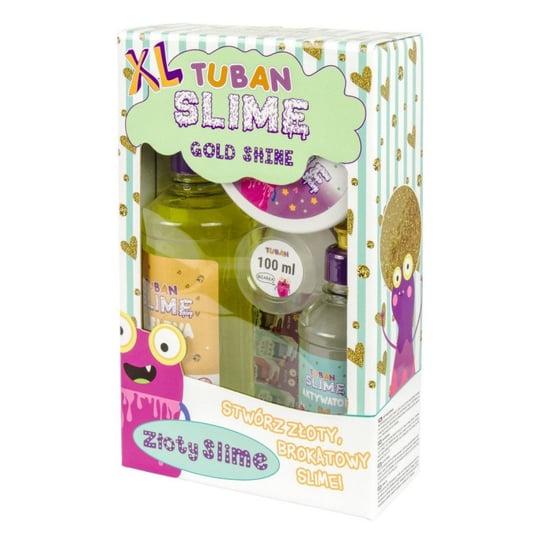 Tuban, masa plastyczna, zestaw Super Slime - Gold Shine Xl TUBAN