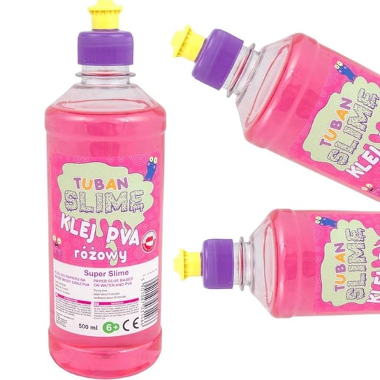 Tuban, różowy klej PVA, 500 ml TUBAN