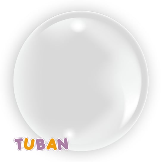 TUBAN Transparentny balon o wielkości 45 cm z folii TPU TUBAN